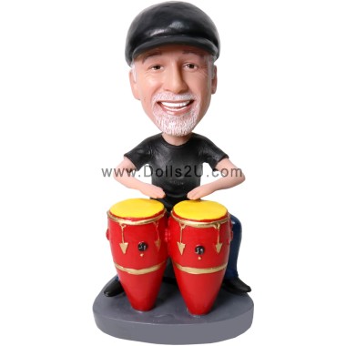  Custom Tumbadora / Conga Drums Player Bobblehead Item:13856