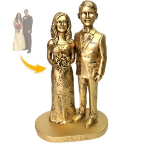 (image for) Custom bronze couple statue from your photos - personalized bronze sculpture Couple lovers anniversary gift