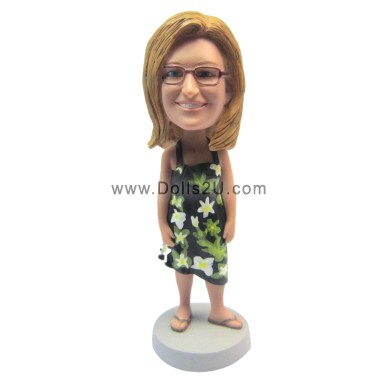 Female In Hawaiian Sun Dress