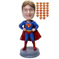 Father's Day Gifts Custom Super Dad Bobblehead In Any Color Cloak And Logo Superman Custom Bobbleheads