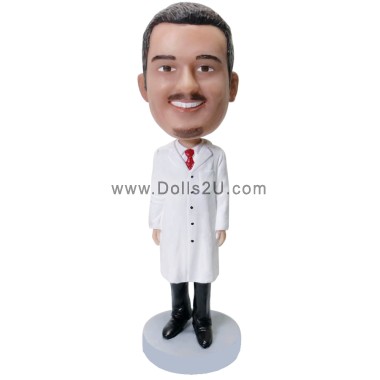 (image for) Custom Bobblehead Male Doctor In Lab Coat Unique Gifts For Male Doctors