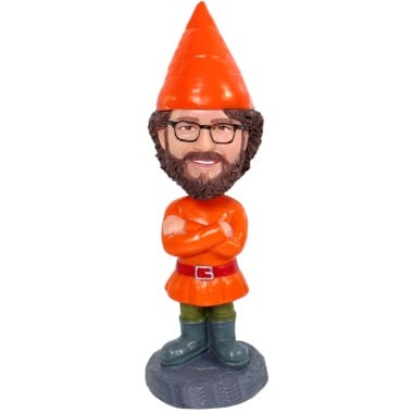 (image for) Custom Garden Gnome Bobblehead Gift, Garden Gnome with Your Face