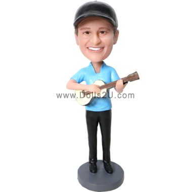  Custom Female Ukulelist Bobblehead Item:49128