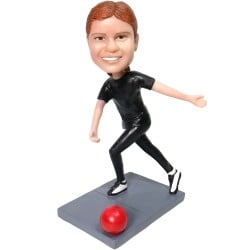 (image for) Custom Female bowler Bobblehead Gift