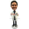 Custom Male Doctor Bobblehead In Lab Coat