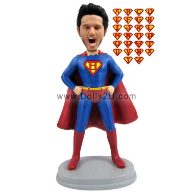 (image for) Superhero Superman Custom Bobblehead Gift For Him