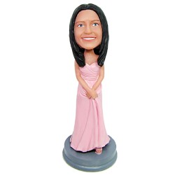 evening dress girl bobble head