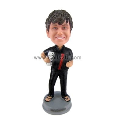 Custom Bobblehead Male Accordion Player Gift For Accordionist