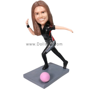  Custom Female Bowling Player Bobblehead Gift Item:45144