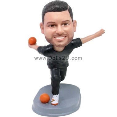 custom bocce bobblehead player
