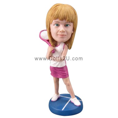  Custom Female Tennis Player Bobblehead Item:13868