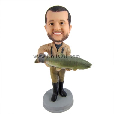 Custom Fishing Fisherman Bobbleheads [52253] - $69.90 @ Dolls2u -  Bobbleheads Sculpted From Your Photos