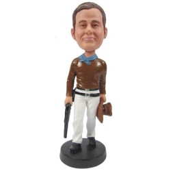 (image for) Personalized Cowboy Bobblehead Gift For Him