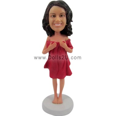 Custom Bobblehead Shower Girl In Towel