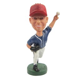 (image for) Personalized Left Handed Baseball Pitcher Bobblehead - Premium Custom Figure Bobbleheads