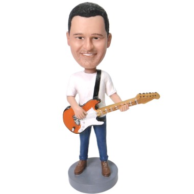 (image for) Custom Bobblehead Electric Guitar Player