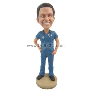  Male Nurse / Doctor Gift Custom Bobbleheads Item:52192