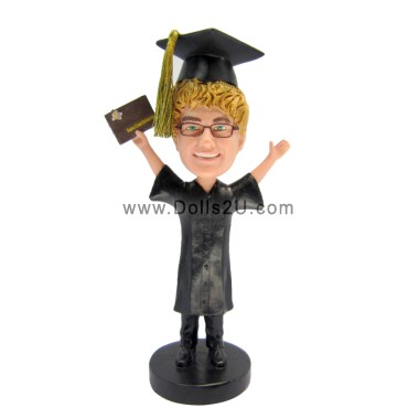 Custom Male Graduates In Graduation Gown