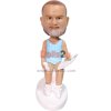 Custom Bobblehead Man on Toilet Reading Newspaper