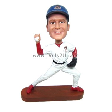 (image for) Custom Right Handed Baseball Pitcher Bobblehead Premium Figure Bobbleheads