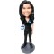 (image for) Personalized Bobblehead Female Dentist With Dentures - Dentist Gift Ideas Item:45085