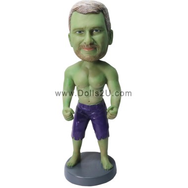 (image for) Personalized Hulk look Alike Green Giant Bobblehead
