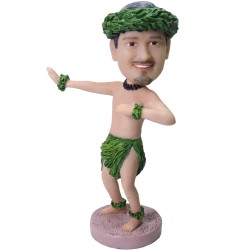 Custom Bobblehead Male Hawaiian Hula Dancer