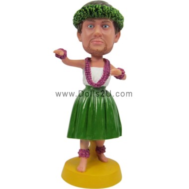 Custom Bobbleheads Male Hawaiian Hula Dancer