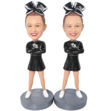 (image for) Custom Cheerleader Bobblehead – Personalized Cheerleader Figurine, Uniform Color Can Be Changed