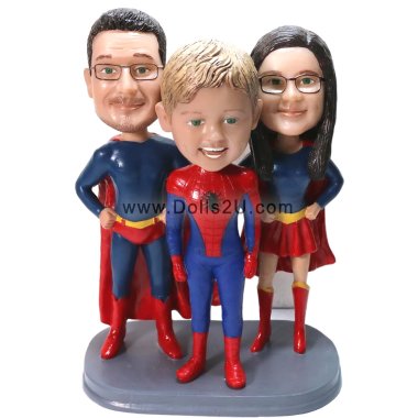 Custom SuperHero Family Bobbleheads