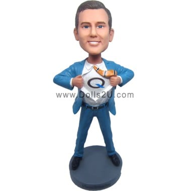 (image for) World's Best Boss Male Super Boss Custom Bobblehead Figure 12 inches