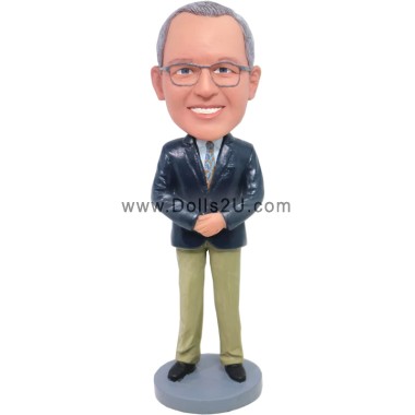 Male Boss With Hands Clasped In Front