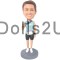 (image for) Custom Female Gold Medal Marathon Runner Bobblehead Item:13000