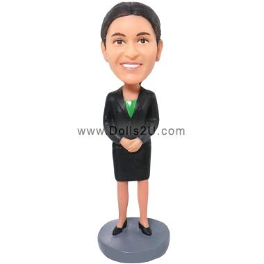 (image for) Custom Businesswoman Bobbleheads Gift For Female Executive Item:12261