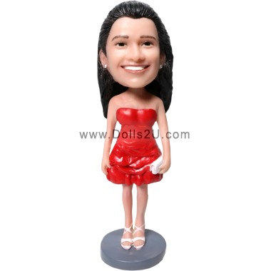 (image for) Custom Evening Dress Girl Bobbleheads That Looks Like My Girlfriend Item:52329