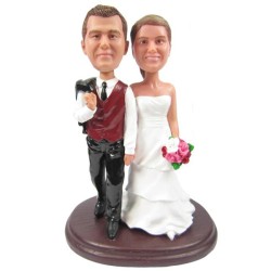 (image for) Custom Wedding Cake Toppers Bobbleheads Wedding Bobble Heads Gift