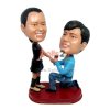 Custom Bobbleheads Kneel Down To Propose Marriage Couple Bobbleheads