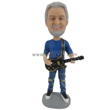 Custom Custom Bobblehead Male Guitar Player Gift For Guitarist gift from your photos