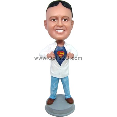  Custom Superhero In Shirt Bobblehead Item:15130