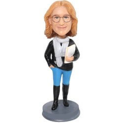 (image for) Custom Bobblehead Casual Female Holding Books