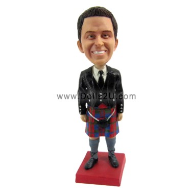  Custom Male Bobblehead In Scottish Kilt Item:13049