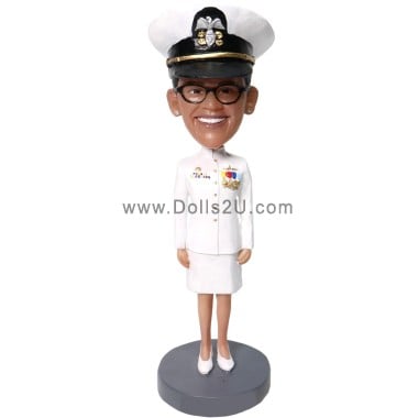 (image for) Custom Female Navy Officer Bobblehead