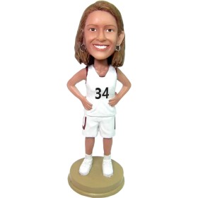 (image for) custom bobblehead basketball player for girl any team jersey and logo