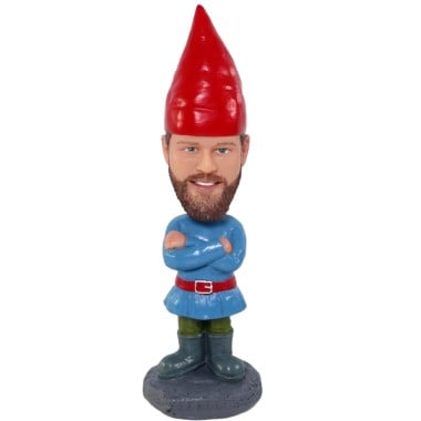 (image for) Custom Garden Gnome Bobblehead Gift, Garden Gnome with Your Face
