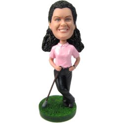 Female Golfer Bobblehead / Golf Bobble Head