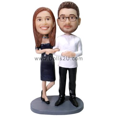 Valentine's Day Gifts Custom Bobbleheads Couple Anniversary Gift