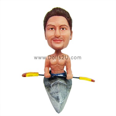  Custom Male Kayak Athlete Bobblehead Item:21888