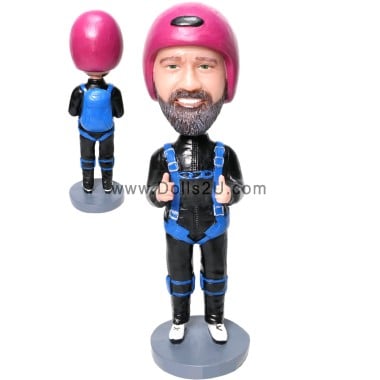 (image for) Custom Skydiving Parachuting Bobblehead Gift For Skydiver