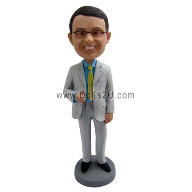 Custom bobblehead businessman boss in suit