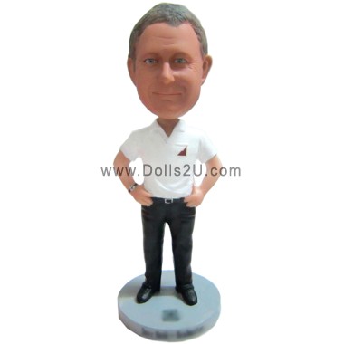 (image for) Custom Male Boss With Hands On Hips Bobblehead